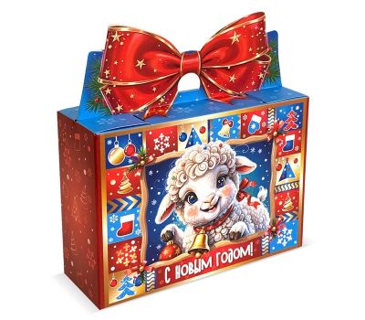 Новогодний подарок  500 г "Сюрприз с бантом малый "Овечка"