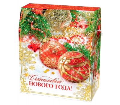  Новогодняя упаковка 1400 г "Сумка Новогодние шары"
